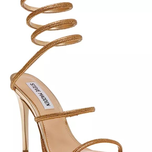 Steve Madden Bold Bronze Rhinestone Spike Heel - Picture 5 of 5